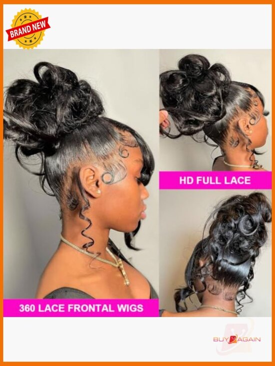 360 Lace Front Wig Human Hair Body Wave 180 Density Glueless Pre Plucked main image 3